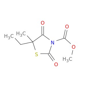 3-Thiazolidinecarboxylic acid, 5-ethyl-5-methyl-2,4-dioxo-, methyl ester