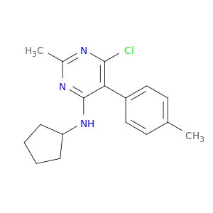 4-Pyrimidinamine, 6-chloro-N-cyclopentyl-2-methyl-5-(4-methylphenyl)-