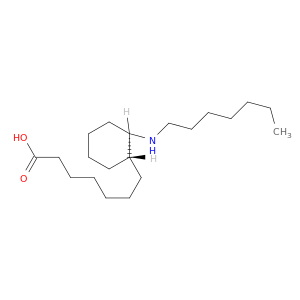 Cyclohexaneheptanoic acid, 2-(heptylamino)-, trans-