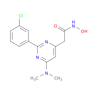2-(M-CHLOROPHENYL)-6-(DIMETHYLAMINO)-4-PYRIMIDINEACETOHYDROXAMIC ACID