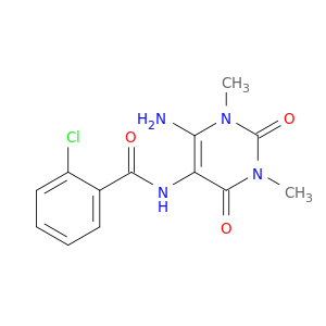 BENZAMIDE, N-(6-AMINO-1,2,3,4-TETRAHYDRO-1,3-DIMETHYL-2,4-DIOXO-5-PYRIMIDINYL)-2-CHLORO-