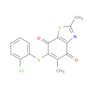 4,7-Benzothiazoledione, 6-[(2-chlorophenyl)thio]-2,5-dimethyl-
