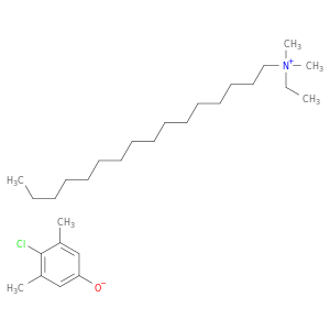 1-十六烷烷烃,N-乙基-N,N-二甲基-,盐,4-氯-3,5-二甲基苯酚(1：1)