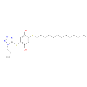 1,4-Benzenediol, 2-(dodecylthio)-5-[(1-propyl-1H-tetrazol-5-yl)thio]-