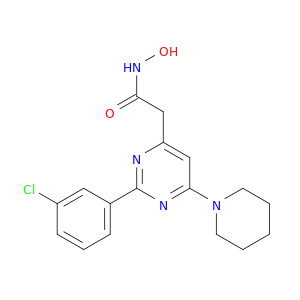 2-(M-CHLOROPHENYL)-6-PIPERIDIN-1-YL-4-PYRIMIDINEACETOHYDROXAMIC ACID