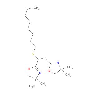 Oxazole, 2,2'-[1-(octylthio)-1,2-ethanediyl]bis[4,5-dihydro-4,4-dimethyl-