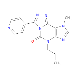 5H-1,2,4-Triazolo(3,4-i)purin-5-one, 6,9-dihydro-9-methyl-6-propyl-3-(4-pyridinyl)-