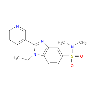 1H-Benzimidazole-5-sulfonamide, 1-ethyl-N,N-dimethyl-2-(3-pyridinyl)-