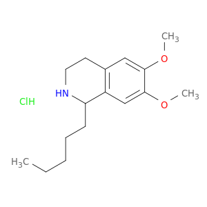 Isoquinoline,1,2,3,4-tetrahydro-6,7-dimethoxy-1-pentyl-, hydrochloride (1:1)