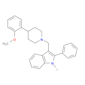 1H-Indole, 3-[[4-(2-methoxyphenyl)-1-piperidinyl]methyl]-2-phenyl-