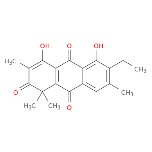 2,9,10(1H)-Anthracenetrione, 6-ethyl-4,5-dihydroxy-1,1,3,7-tetramethyl-