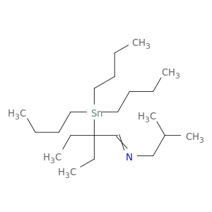 1-Propanamine, N-[2-ethyl-2-(tributylstannyl)butylidene]-2-methyl-