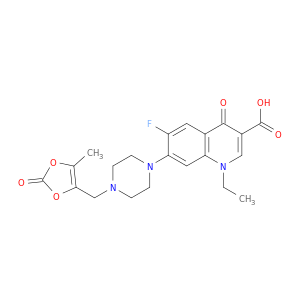 1-ethyl-6-fluoro-7-[4-[(5-methyl-2-oxo-1,3-dioxol-4-yl)methyl]piperazin-1-yl]-4-oxo-quinoline-3-carboxylic acid