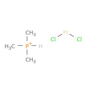 dichloroplatinum; trimethylphosphanium