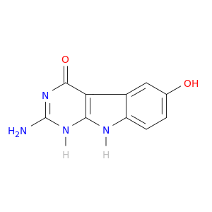 4H-Pyrimido[4,5-b]indol-4-one, 2-amino-1,9-dihydro-6-hydroxy- (9CI)