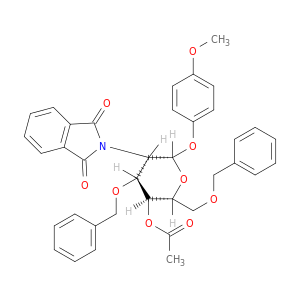 4-甲氧苯基-4-<I>O</I>-乙酰基-3,6-二-<I>O</I>-苄基-2-脱氧-2-苯二甲酰亚氨基- Β-<SMALL>D</SMALL>-吡喃葡萄糖苷