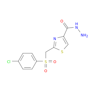 4-Thiazolecarboxylicacid, 2-[[(4-chlorophenyl)sulfonyl]methyl]-, hydrazide