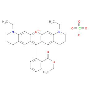 Pyrano[3,2-g:5,6-g']diquinolin-13-ium, 6-[2-(ethoxycarbonyl)phenyl]-1,11-diethyl-1,2,3,4,8,9,10,11-octahydro-, perchlorate (9CI)