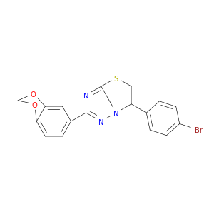 2-(1,3-BENZODIOXOL-5-YL)-6-(4-BROMOPHENYL)THIAZOLO(3,2-B)(1,2,4)TRIAZOLE