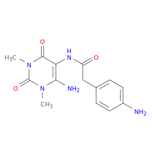 Benzeneacetamide,4-amino-N-(6-amino-1,2,3,4-tetrahydro-1,3-dimethyl-2,4-dioxo-5-pyrimidinyl)-