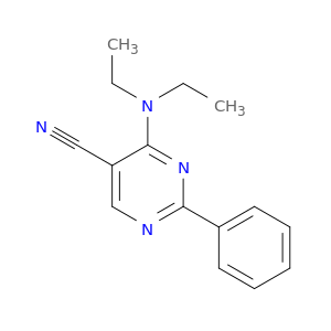 5-Pyrimidinecarbonitrile, 4-(diethylamino)-2-phenyl-