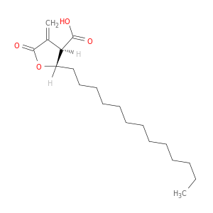 3-Furancarboxylic acid, tetrahydro-4-methylene-5-oxo-2-tridecyl-, trans-