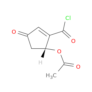 1-Cyclopentene-1-carbonylchloride, 5-(acetyloxy)-3-oxo-, (R)- (9CI)
