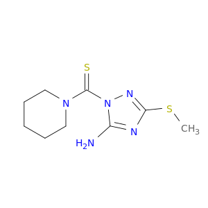 1H-1,2,4-Triazol-5-amine, 3-(methylthio)-1-(1-piperidinylthioxomethyl)-