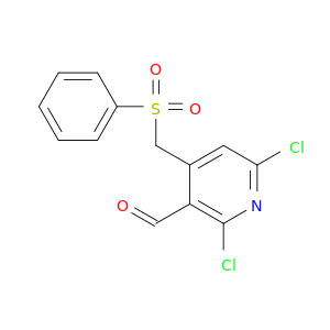 3-Pyridinecarboxaldehyde, 2,6-dichloro-4-[(phenylsulfonyl)methyl]-