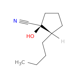 Cyclopentanecarbonitrile, 2-butyl-1-hydroxy-, (1S,2S)-