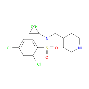 苯磺胺酰胺,2,4-二氯-N-环丙基-N-(4-哌啶基甲基)-,盐酸盐(1：1)