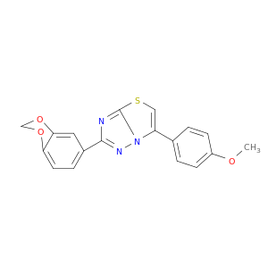 Thiazolo[3,2-b][1,2,4]triazole,2-(1,3-benzodioxol-5-yl)-6-(4-methoxyphenyl)-