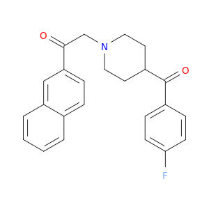 Ethanone,2-[4-(4-fluorobenzoyl)-1-piperidinyl]-1-(2-naphthalenyl)-, hydrochloride (1:1)