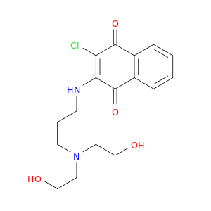 1,4-Naphthalenedione,2-[[3-[bis(2-hydroxyethyl)amino]propyl]amino]-3-chloro-