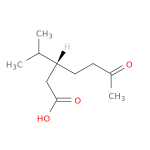 Heptanoic acid, 3-(1-methylethyl)-6-oxo-, (R)-