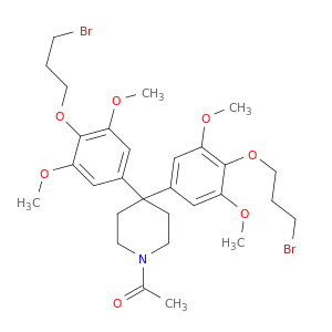 Piperidine, 1-acetyl-4,4-bis[4-(3-bromopropoxy)-3,5-dimethoxyphenyl]-