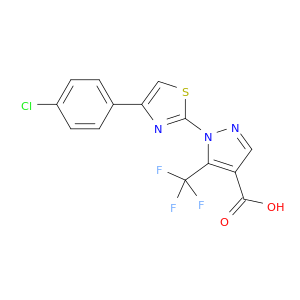 1-[4-(4-Chlorophenyl)-1,3-thiazol-2-yl]-5-(trifluoromethyl)-1H-pyrazole-4-carboxylic Acid