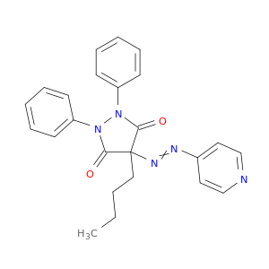 3,5-Pyrazolidinedione, 4-butyl-1,2-diphenyl-4-(4-pyridinylazo)-