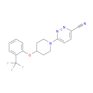 3-Pyridazinecarbonitrile, 6-[4-[2-(trifluoromethyl)phenoxy]-1-piperidinyl]-