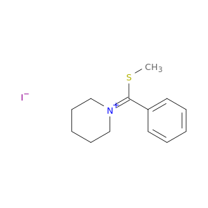 Piperidinium, 1-[(methylthio)phenylmethylene]-, iodide
