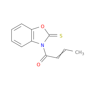 2(3H)-Benzoxazolethione, 3-(1-oxo-2-butenyl)-