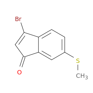1H-Inden-1-one, 3-bromo-6-(methylthio)-