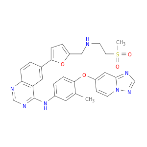 N-(4-([1,2,4]三唑并[1,5-a]吡啶-7-基氧基)-3-甲基苯基)-6-(5-((2-(甲基磺酰基)乙基)氨基)甲基)呋喃-2-基)喹唑啉-4-胺