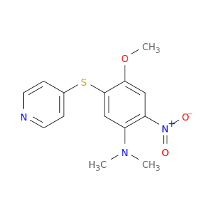 Benzenamine, 4-methoxy-N,N-dimethyl-2-nitro-5-(4-pyridinylthio)-