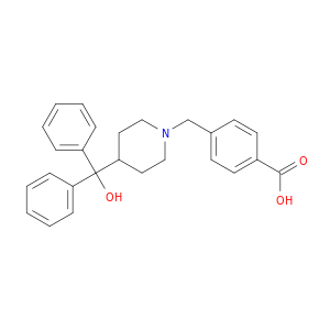 Benzoic acid, 4-[[4-(hydroxydiphenylmethyl)-1-piperidinyl]methyl]-