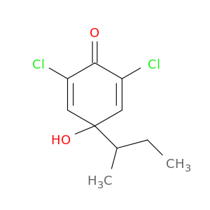 2,5-Cyclohexadien-1-one, 2,6-dichloro-4-hydroxy-4-(1-methylpropyl)-