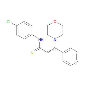 2-Propenethioamide, N-(4-chlorophenyl)-3-(4-morpholinyl)-3-phenyl-