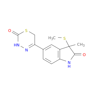 2H-Indol-2-one,5-(3,6-dihydro-2-oxo-2H-1,3,4-thiadiazin-5-yl)-1,3-dihydro-3-methyl-3-(methylthio)-