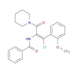 (Z)-N-哌啶基-2-苯甲酰胺基-3-氯-3-(2`-甲氧基-苯基)-2-丙烯酰胺