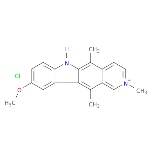 6H-Pyrido[4,3-b]carbazolium, 9-methoxy-2,5,11-trimethyl-, chloride